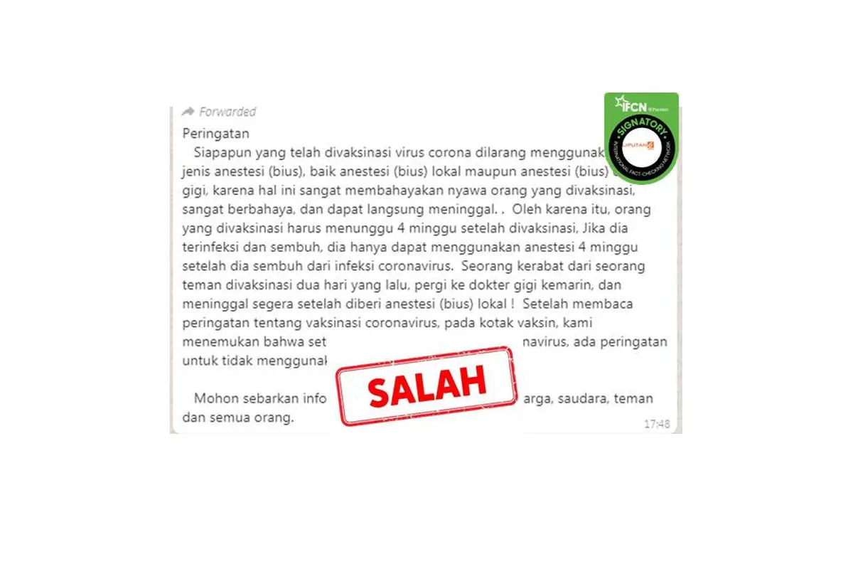 Cek Fakta anestesi
