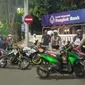Polisi mengamankan puluhan sepeda motor berknalpot brong yang mulai ramai di tengah pandemi COVID-19. (Foto:Liputan6.com/Dian Kurniawan)