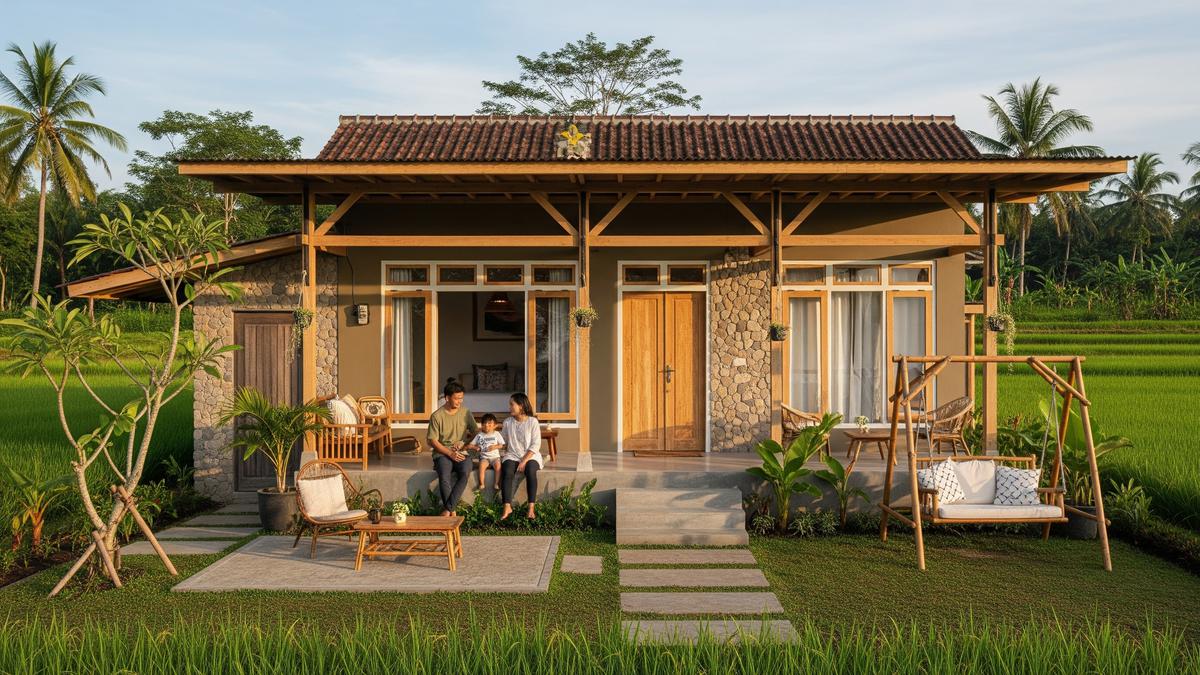 8 Desain Rumah Hemat &amp; Cantik untuk Keluarga Muda di Pedesaan, Simpel Estetik dan Nyaman