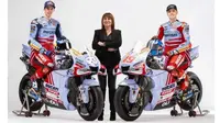 Livery motor Ducati Desmosedici Gresini Racing MotoGP untuk musim balap 2023 masih mempertahankan warna biru muda dengan kombinasi warna merah mencolok, serta sentuhan garis yang tegas. (ist)