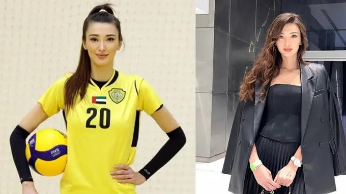 Potret Sabina Altynbekova Pemain Yogya Falcons Tanpa Jersey Voli