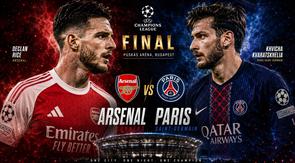 Cover prediksi Liga Champions - Arsenal vs Paris Saint-Germain. (Bola.com/AI-Generated image)