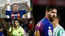 Lionel Messi memimpin puncak top scorer sementara La Liga dengan 14 Gol. Berikut pemain yang masuk bursa pencetak gol terbanyak liga Spanyol. Diantaranya, Luis Suarez dan Stuani. (Foto Kolase AP dan AFP)