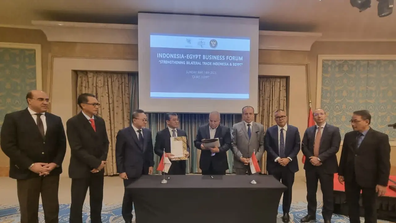 Menteri Perdagangan (Mendag) RI, Zulkifli Hasan, menghadiri acara Forum Bisnis Indonesia-Mesir yang berlangsung di Kairo, Mesir, Minggu,(14/5/2023) (Istimewa)