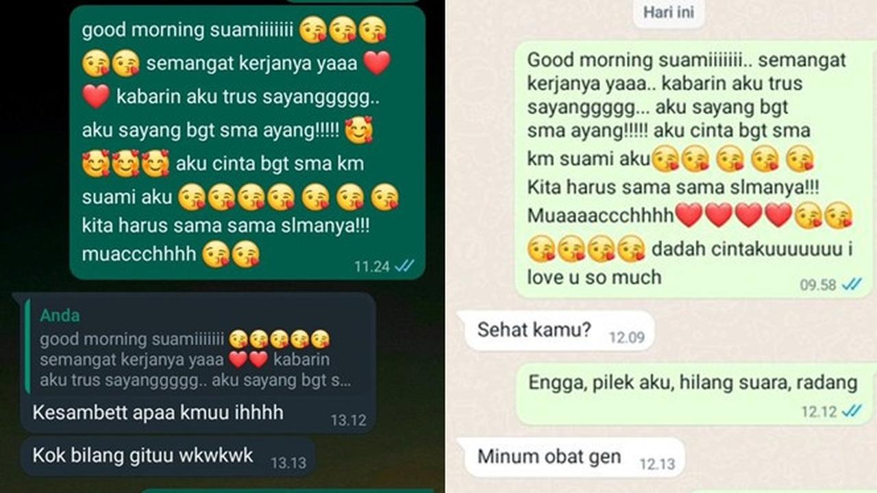 6 Chat Prank Bucin Alay ke Pasangan Ini Kocak, Respon Suami Bikin Senyum