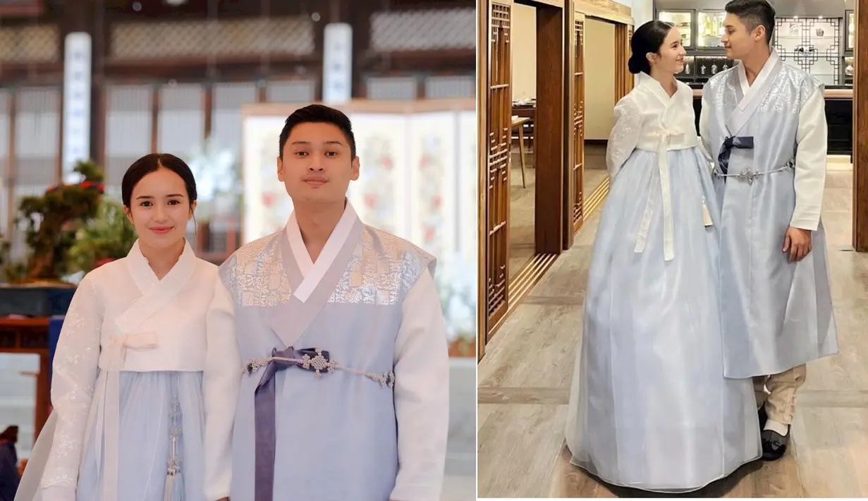 <p>Pernikahan putri Bupati Pandeglang, Rizka Amalia Ramadhani Natakusumah dengan YouTuber Korea Selatan Sang Ho San yang sempat viral, sudah menginjak satu tahun. Keduanya pun menggelar acara anniversary pernikahan di Korea Selatan. [@bebytsabina]</p>
