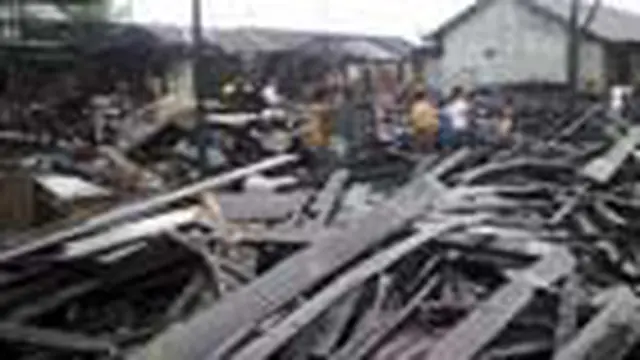 Kebakaran di Teluk Tiram Darat Banjarmasin
