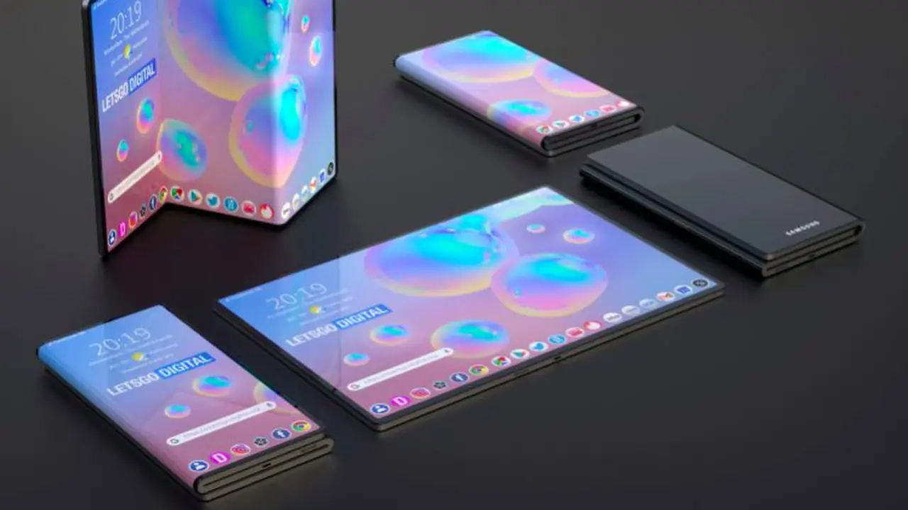 Gambar render Galaxy Fold