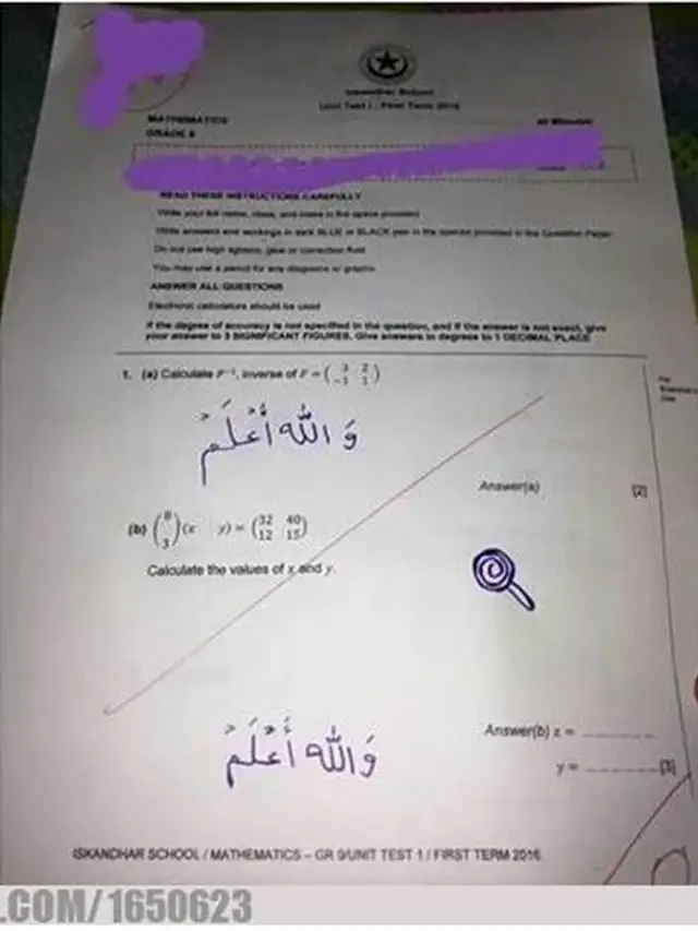 6 Jawaban Absurd Murid saat Ulangan Matematika Ini Bikin Tepuk Jidat