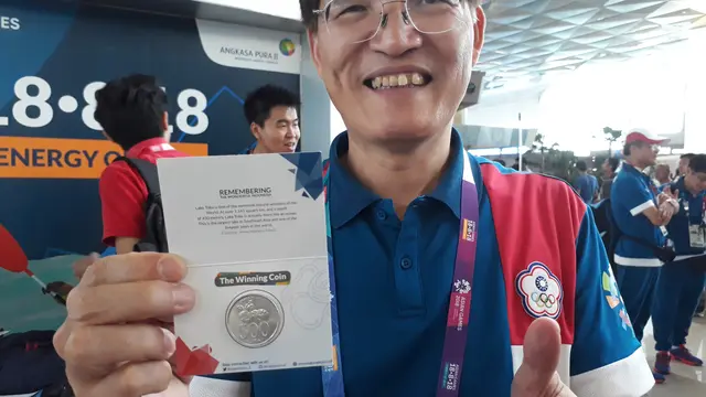 Koin Rp 500 dijadikan salah satu cenderamata untuk kontingen Asian Games asal China Taipei.