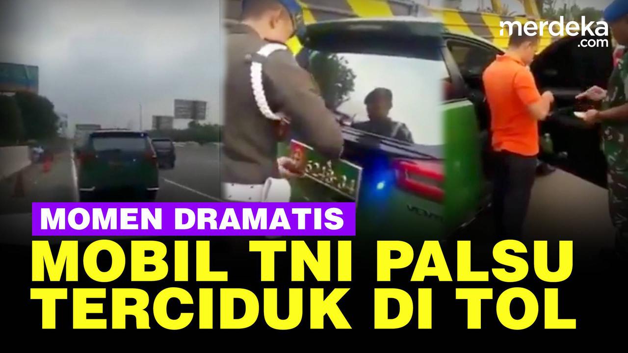 VIDEO: Heboh Kejar-kejaran POM TNI Ngebut Tangkap Mobil TNI AD Palsu di Tol