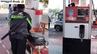 Motor tua isi Pertamax (TikTok/@dewi19.05)