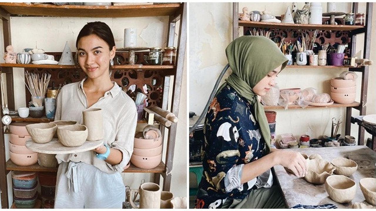 6 Potret Angela Gilsha dan Cut Syifa saat Buat Tembikar, Curi Perhatian