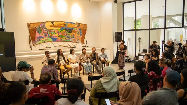Tepung-Pa-Tepung yang diciptakan oleh Nani Nurhayati, seniman asal Majalengka menjadi salah satu yang menarik perhatian di Jakarta Biennale 2024.
