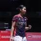 Pebulu tangkis tunggal putri Indonesia Ester Nurumi Tri Wardoyo&nbsp;lolos ke babak 16 besar Japan Open 2024 setelah mengalahkan Pornpicha Choeikeewong dari Thailand. Ester menang&nbsp; 21-14 dan 21-17&nbsp;di Yokohama Arena, Rabu (21/8). (foto: PP PBSI)