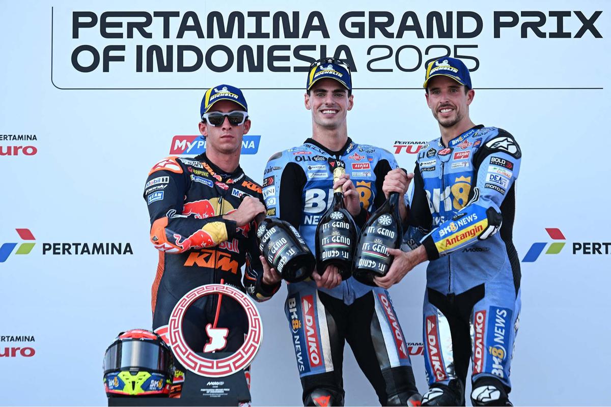 FOTO: Fermin Aldeguer Juara MotoGP Indonesia 2025