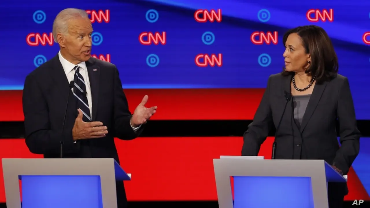 Mantan Wakil Presiden Joe Biden bersitegang dengan para pesaingnya dalam debat kandidat presiden dari Partai Demokrat pada Rabu 31 Juli malam. (AP)