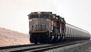 Etihad Rail, jaringan layanan kereta api yang bakal menghubungkan 11 kota dan wilayah di Uni Emirat Arab (UEA). (dok. Giuseppe CACACE / AFP)