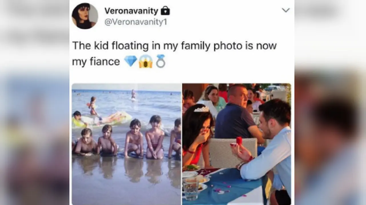 Foto Verona Koliqi dan Mirand Buzaku semasa kecil (Twitter/@Veronavanity1)