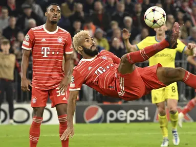 Bayern Munchen berhasil meraih kemenangan di matchday terakhir Grup C Liga Champions 2022/2023 saat menjamu Inter Milan di Allianz Arena, Jerman, Rabu (2/11/2022) dini hari WIB. (AP/DPA/Sven Hoppe)