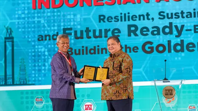 Menko Bidang Perekonomian Airlangga Hartarto di Pembukaan Acara HUT ke-68 IAI dan IFAC Connect Asia Pacific 2025, di Jakarta, Rabu (3/12/2025). (Foto:ekon.go.id)