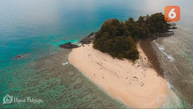 Pulau Mas yang pernah menjadi tempat pengolahan emas tentara belanda. (Liputan6.com/Arfandi Ibrahim)
