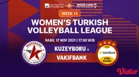 Link Live Streaming Turkish Volleyball League 2021 di Vidio Sore Ini. (Sumber : dok. vidio.com)