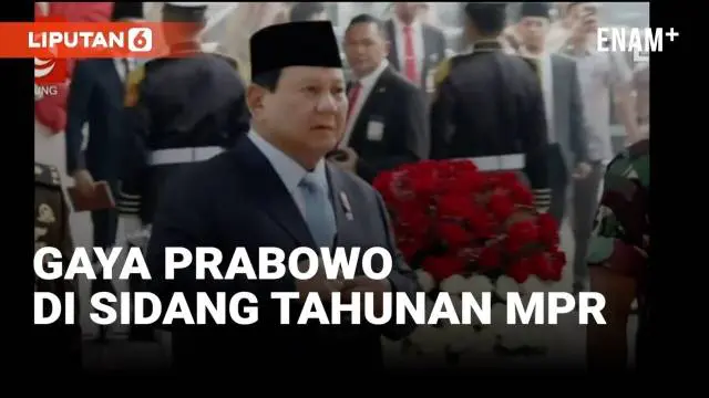 Menteri Pertahanan RI Prabowo Subianto yang juga Presiden terpilih RI periode 2024-2029 hadir dalam acara sidang tahunan MPR yang digelar hari Jumat (16/8). Sidang ini juga mengagendakan dua pidato kenegaraan  Presiden Joko Widodo.