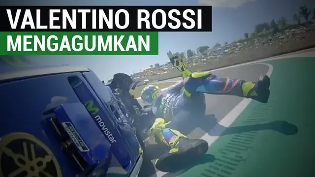 VIDEO: Terjatuh, Rossi Bisa Start pada Posisi Kedua di MotoGP Italia 2017