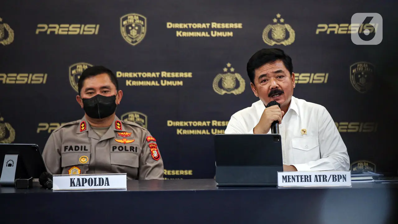 FOTO: Menteri ATR/BPN dan Kapolda Metro Jaya Beberkan Kasus Mafia Tanah
