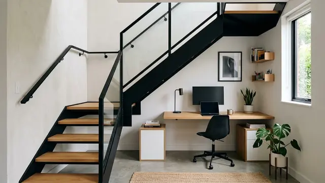 Desain Tangga Rumah Minimalis/AI Generated