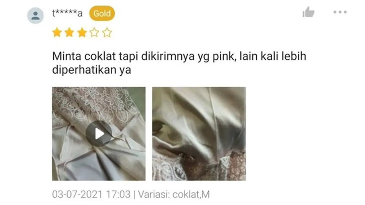 6 Ulasan Pembeli di Online Shop Komplain Warna Barang Ini Bikin Elus Dada