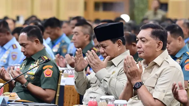 Prabowo Beri Taklimat ke 1.500 Komandan Satuan 3 Matra TNI