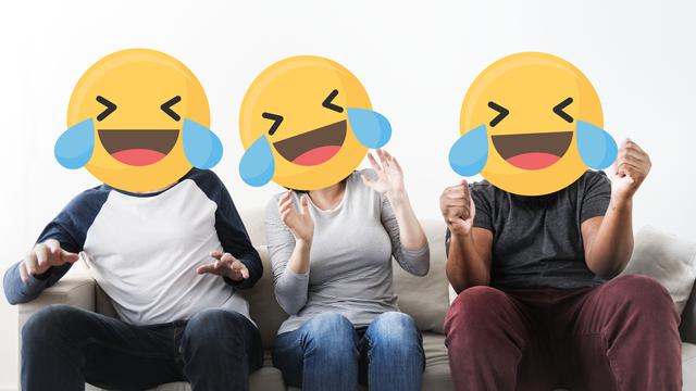 Ilustrasi lucu, tertawa