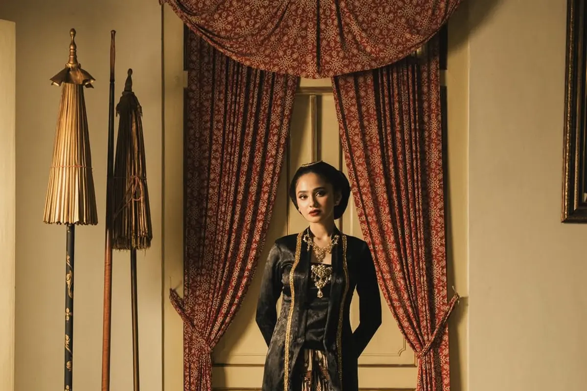 Elegan Bak Ratu Jawa, Pesona Syifa Hadju dalam Balutan Kebaya Kutubaru Velvet Hitam di Foto Prewedding Terbaru
