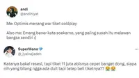 Cuitan netizen tiket Coldplay (Sumber: Twitter/andihiyat/_iyainajadeh)