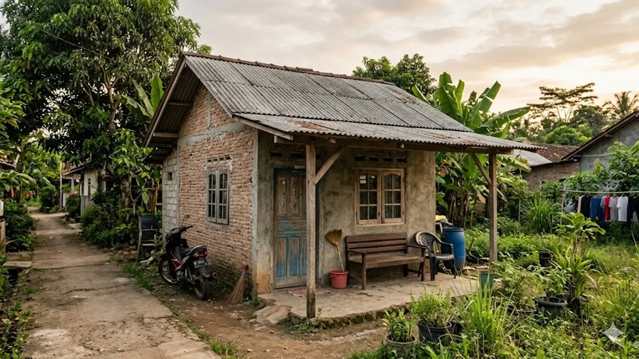 Desain Rumah Kampung Estetik Budget Rp30 Juta