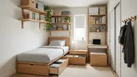 9 Ide Rak untuk Kamar Sempit agar Tetap Rapi dan Nyaman, Cocok untuk Ruangan Minimalis