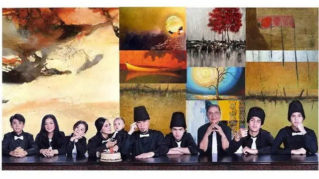 Potret keluarga besar, ada Al, El dul dan Mulan bersama anak-anaknya.