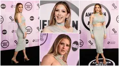 Foto kolase saat penyanyi sekaligus penulis lagu asal Inggris, Ellie Goulding tiba pada acara American Music Awards 2022 di Microsoft Theater, Los Angeles, California, Amerika Serikat, 20 November 2022. (LISA O'CONNOR/Frazer Harrison/Emma McIntyre/AFP)