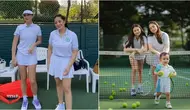 Nagita Slavina dan Gege Elisa yang akan jadi pasangan di Lagi-Lagi Tenis. (Sumber: Instagram/raffinagita1717)