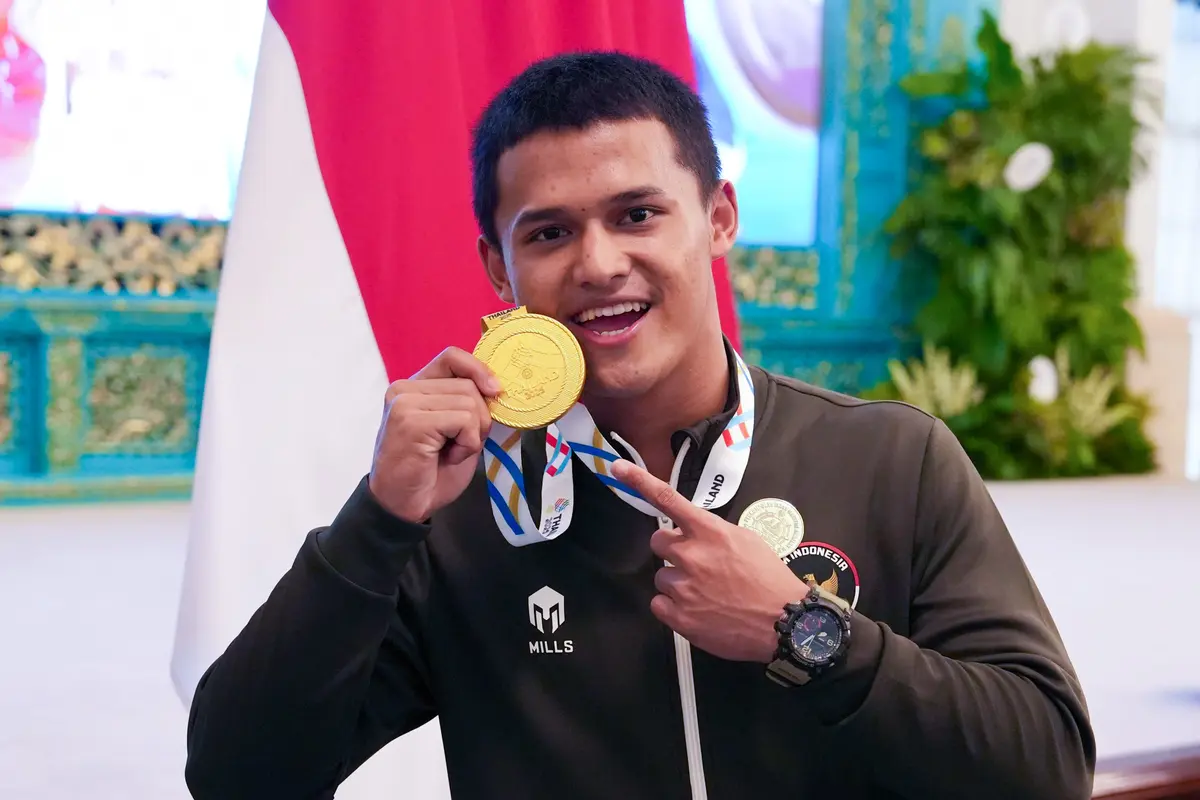 Foto: Pecahkan Rekor Dunia di SEA Games 2025, Rizki Juniansyah Naik Pangkat Jadi Kapten TNI AL