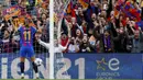 <p>Barcelona kembali membuat sejarah di dunia sepakbola wanita setelah mereka memecahkan rekor dunia soal penonton di stadion untuk kedua kalinya tahun ini, dalam kemenangan 5-1 atas Wolfsburg di Liga Champions. (AP/Joan Monfort)</p>