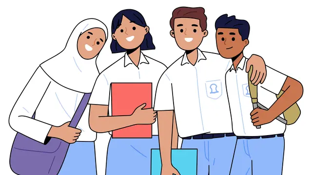 Ilustrasi Murid SMA/Photo by syarifahbrit on Freepik
