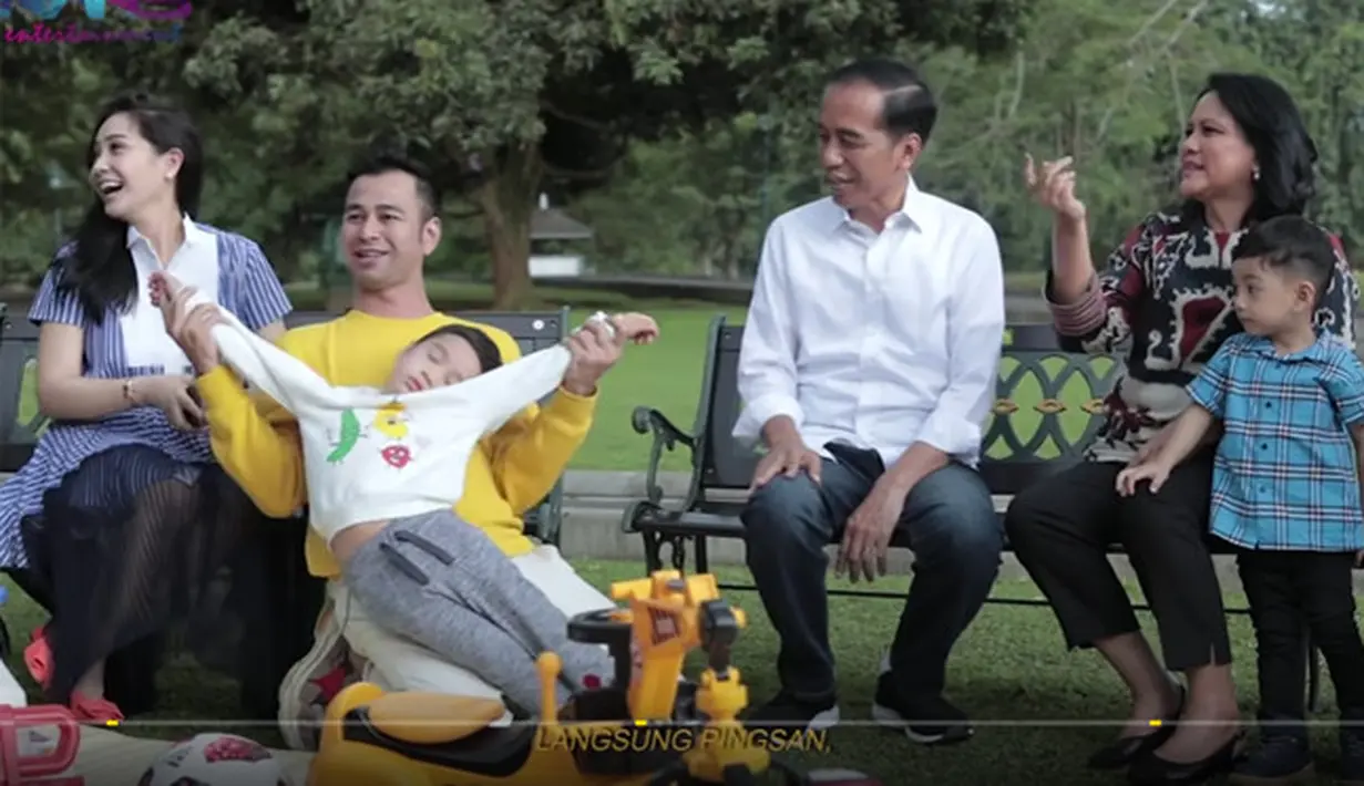 Jokowi dan Raffi Ahmad - Nagita Slavina