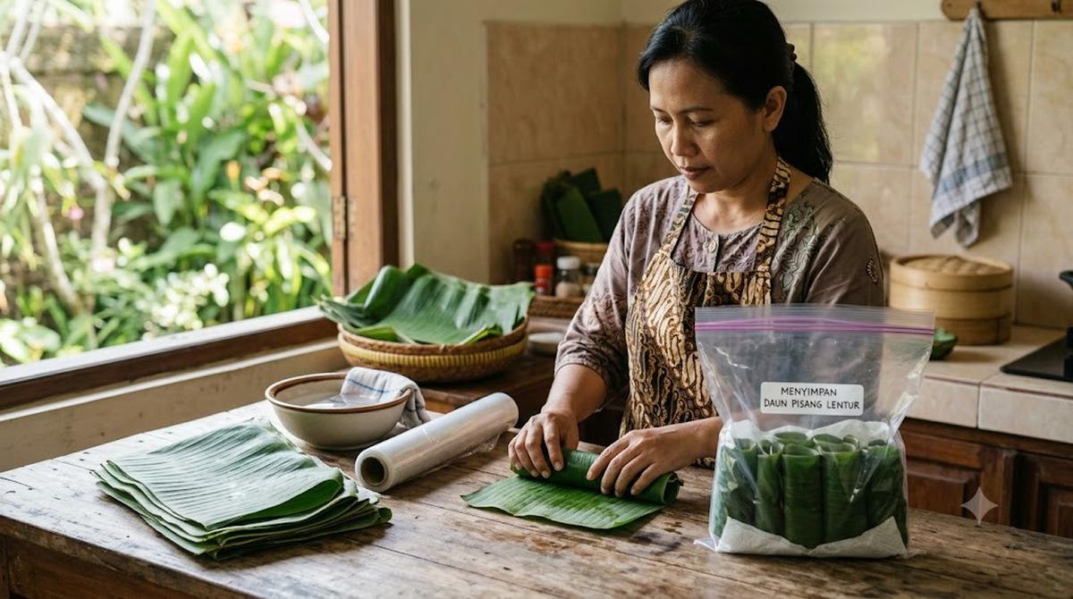 Ilustrasi Daun Pisang/AI Generated
