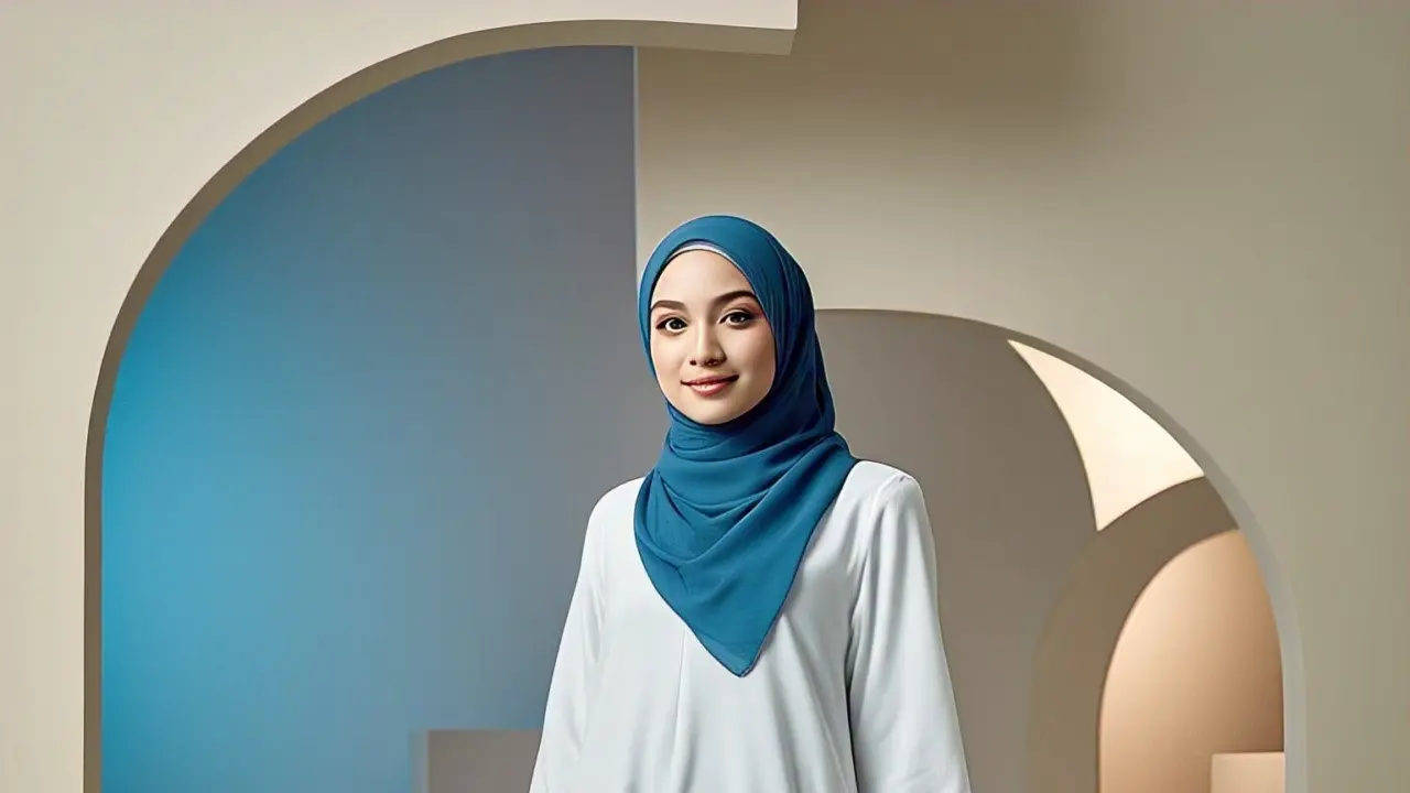 Tunik Ceruty A-Line Asimetris