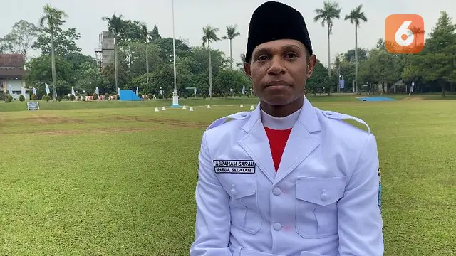 Foto Abraham Sarau, Paskibraka Nasional 2025 asal Papua Selatan