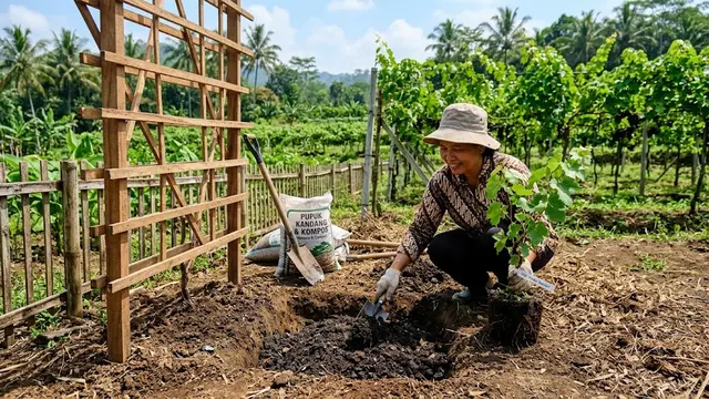 Menyiapkan Media Tanam dan Lokasi Tumbuh yang Ideal Tanaman Anggur/AI Generated