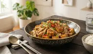 Resep Jamur Enoki Tofu Saus Tiram ala Resto yang Gurih